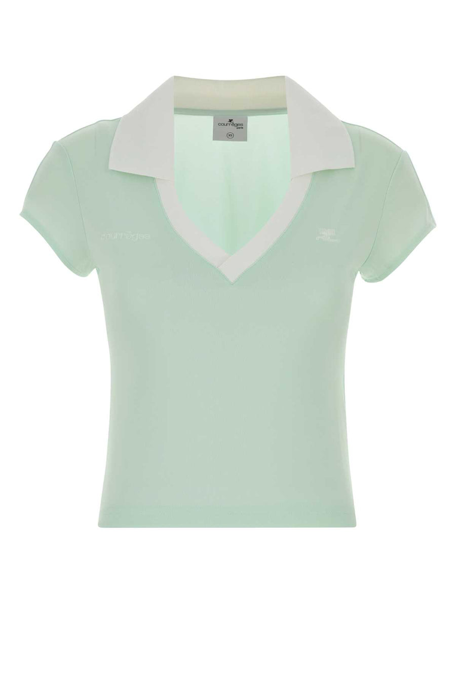 Courreges 100% Polyester polo in green