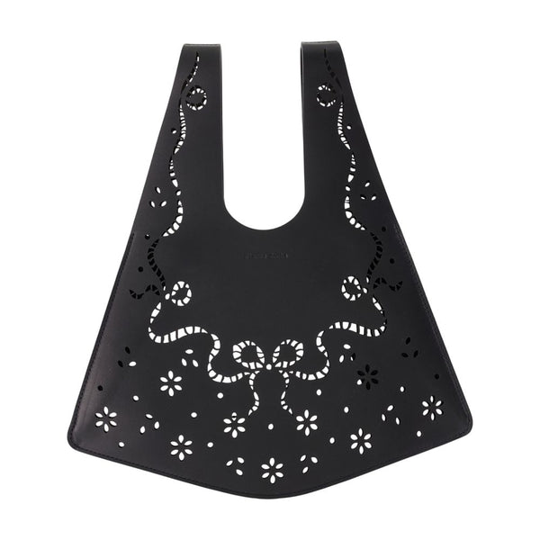 Mini Lasercut Shopper Bag - Simone Rocha Leather Black Calfskin / Totes-shopping-bags