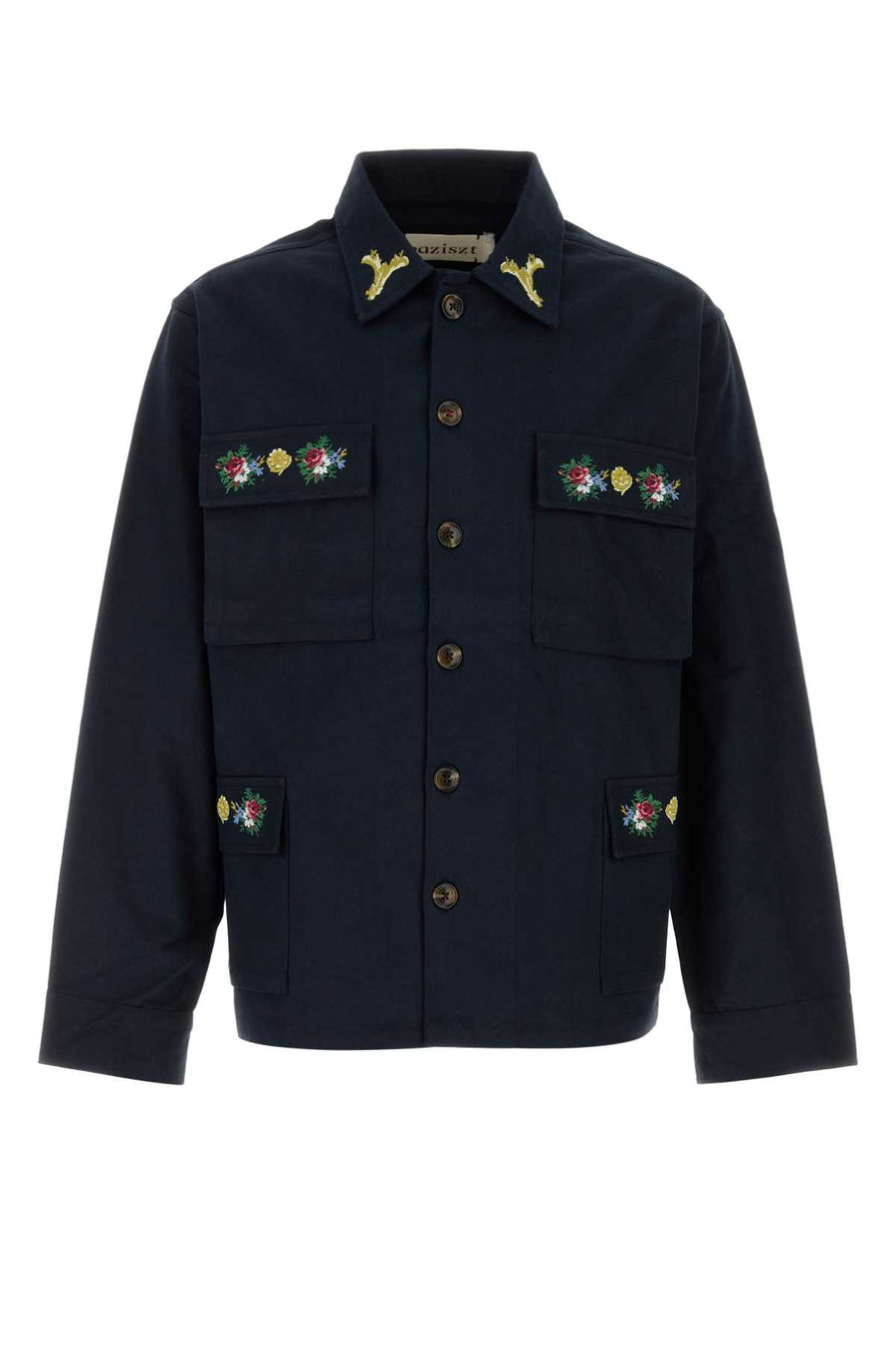 Midnight Blue Oxford Pine Shirt Navy Exterior: Cotton Giacche E Gilet