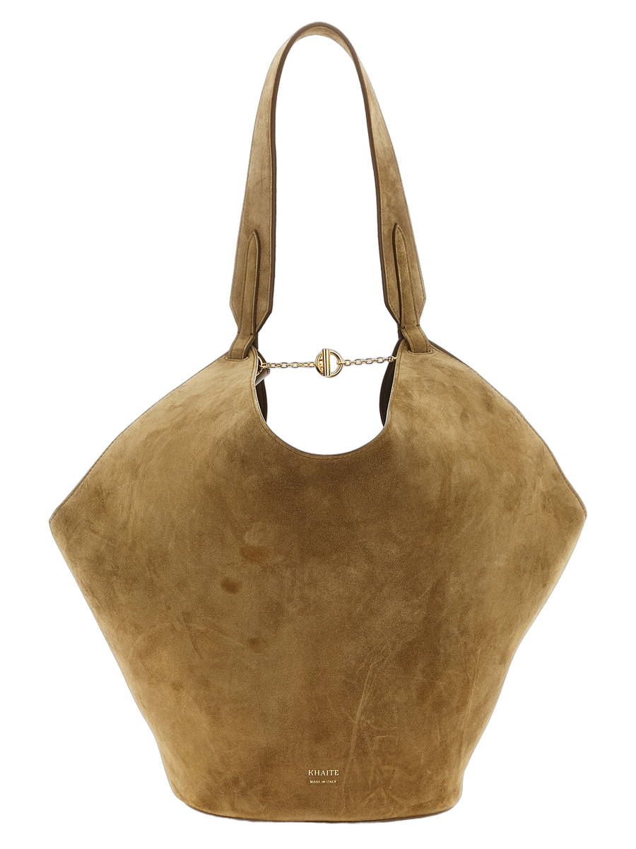 Khaite 100% Calfskin Leather shoulder bag in brown