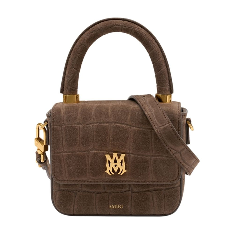Amiri Calfskin top handle bag in brown