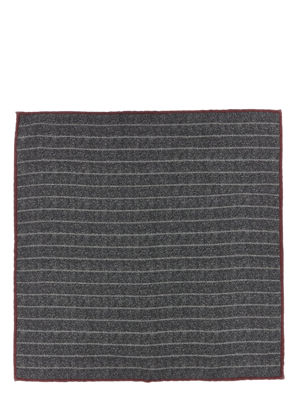 Gray Silk Pocket Square Accessory