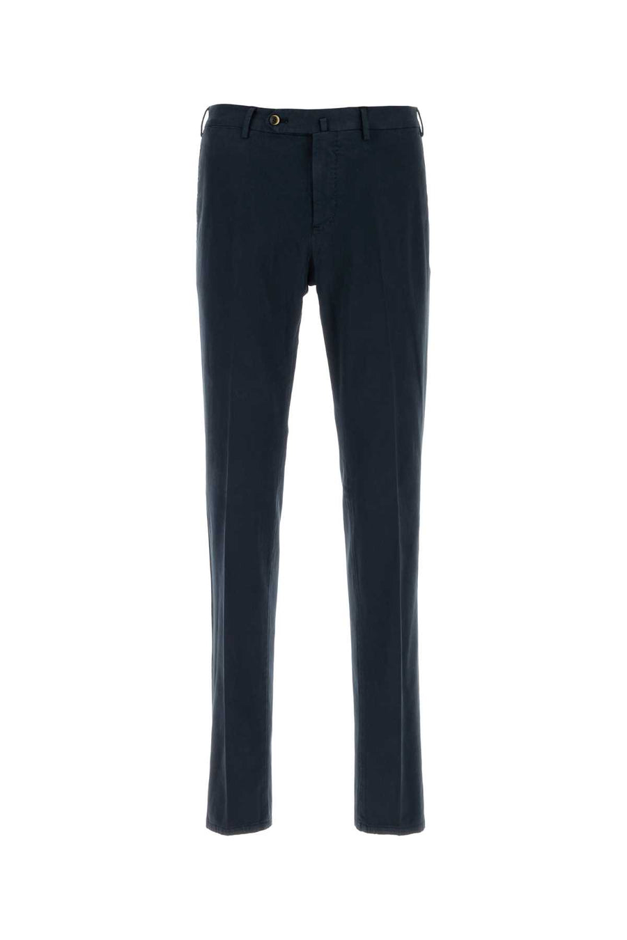Dark Blue Stretch Cotton Blend Pant Pantaloni