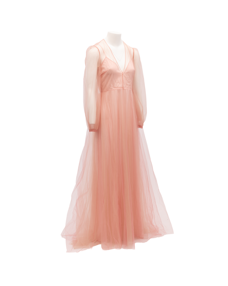 Peach Evening Dress Powder Pink