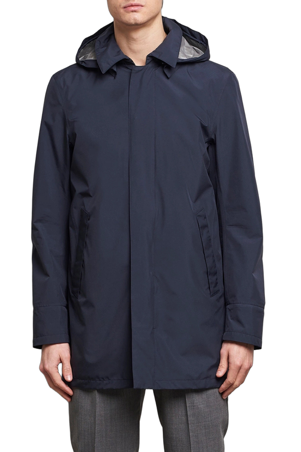Herno 100% Polyamide coat in navy