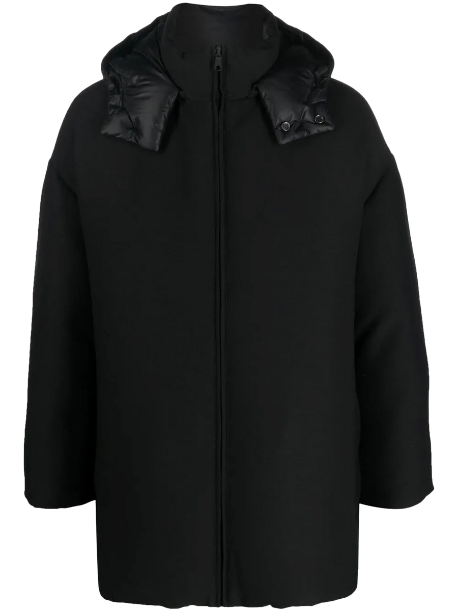 Valentino Virgin wool-silk blend coat in black