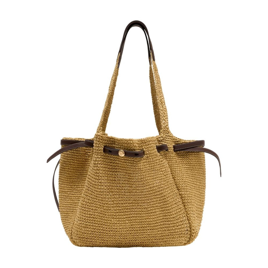 Tory Burch Raffia shoulder bag in beige