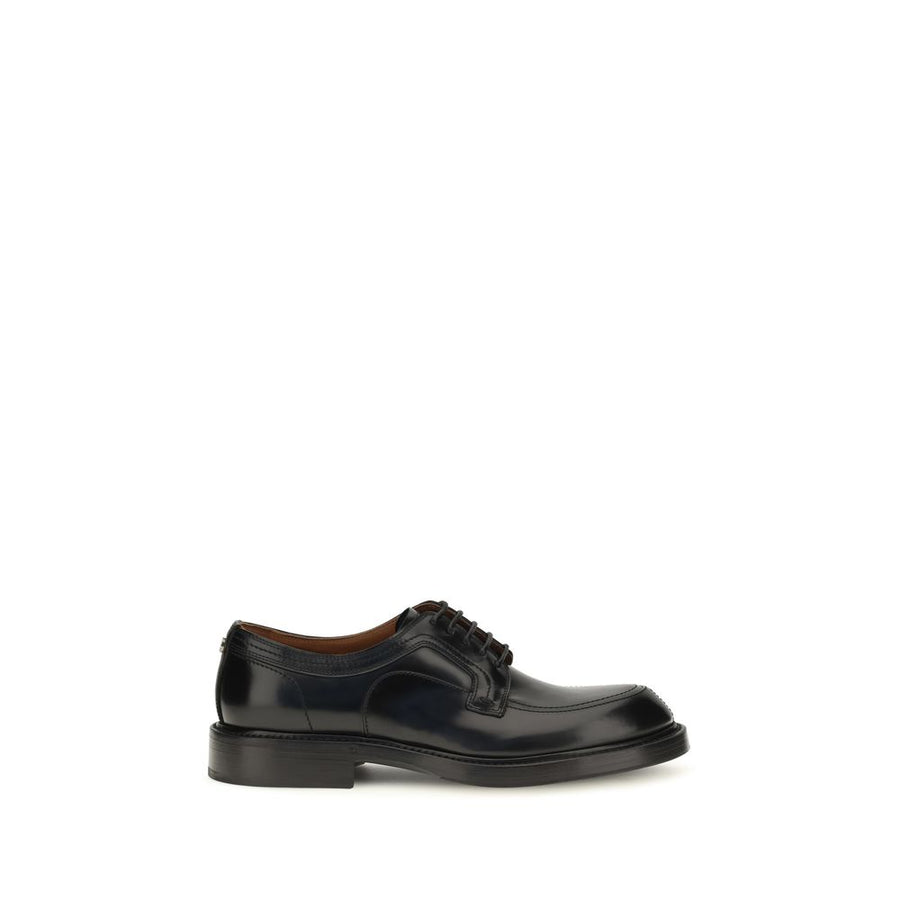 Black Calf Leather Bos Taurus Oxfords And Derbies Shoe