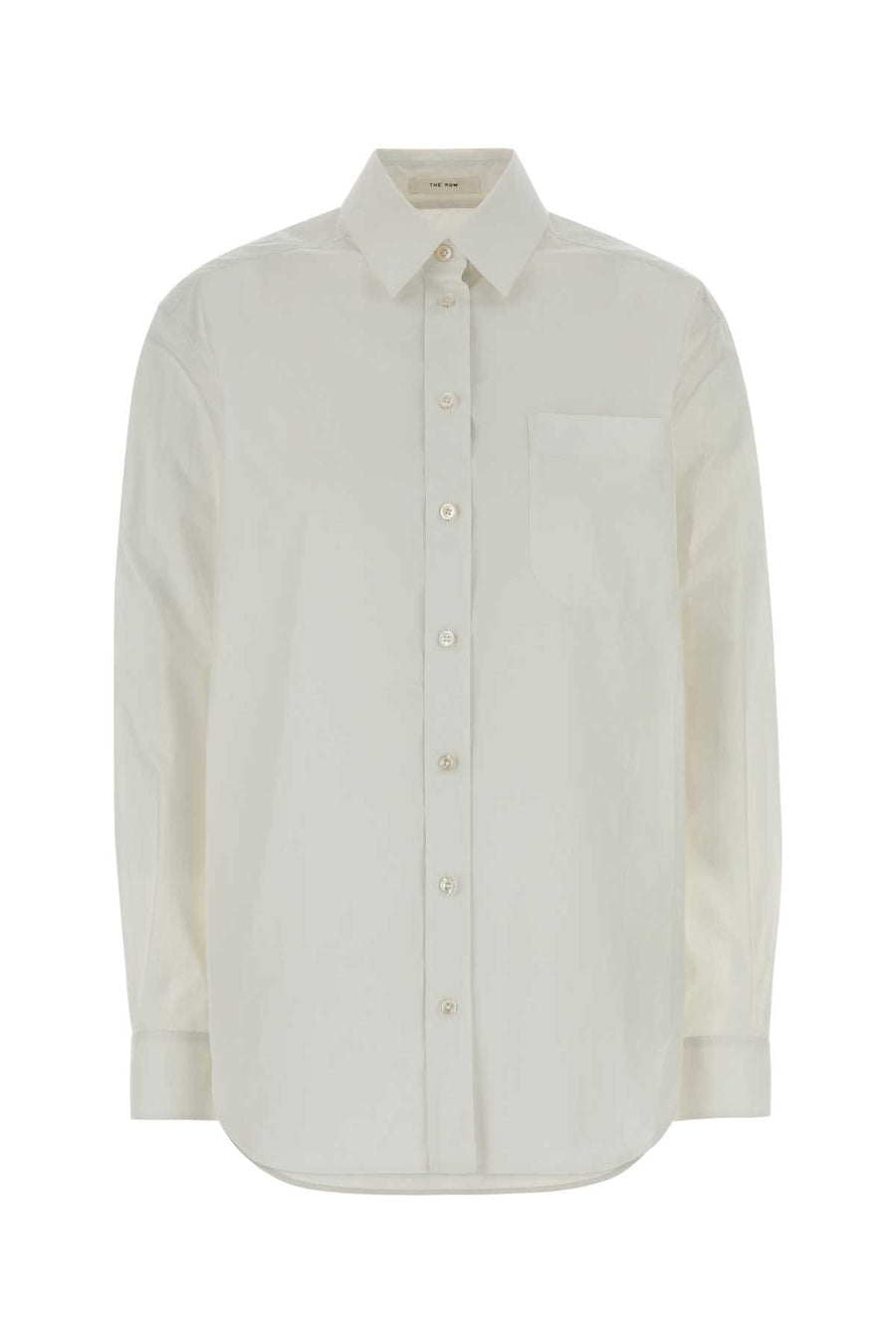 White Poplin Gavina Shirt Vintagewhite Exterior: Cotton Camicie