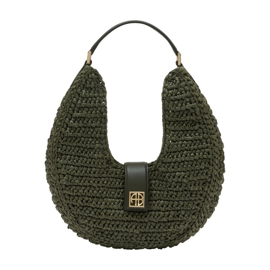 Anine Bing Cotton shoulder bag in green