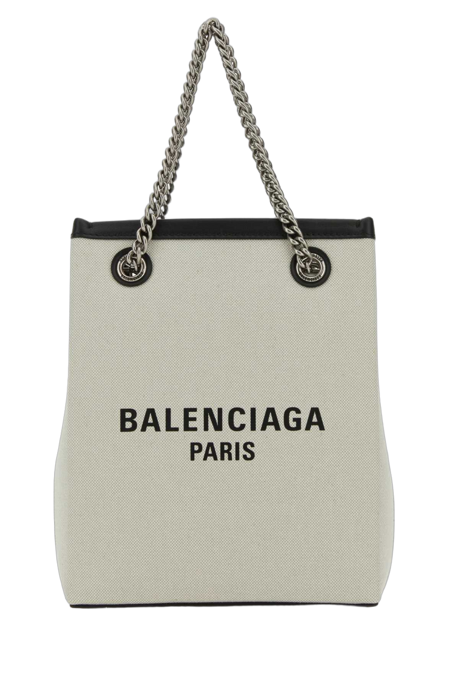 Balenciaga Exterior: 100% Cotton shoulder bag in beige