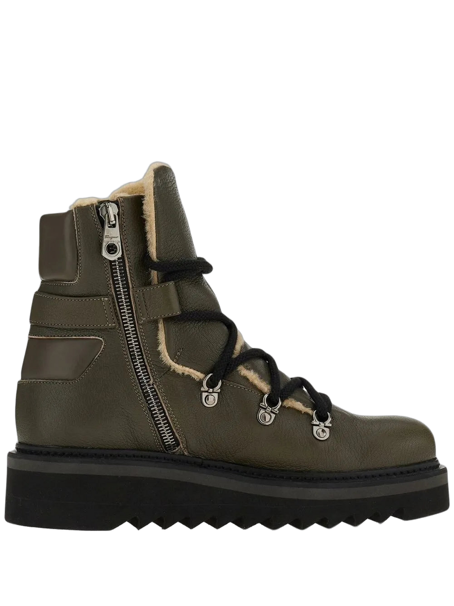 Ferragamo Goatskin boot in brown
