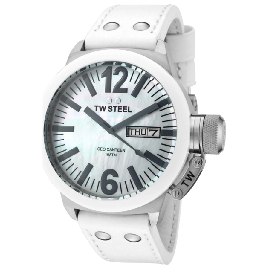 Tw Steel Stainless steel case watch in white