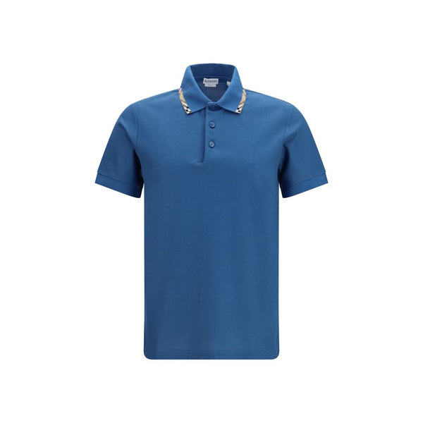 Burberry 100% Cotton polo shirt in blue