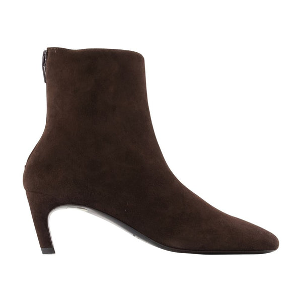 Ankle Boots - Toteme Leather Brown Calfskin Shoes / Ankle-boots