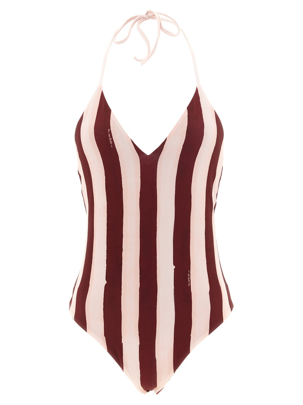 Fendi 77% polyester swimsuit in red