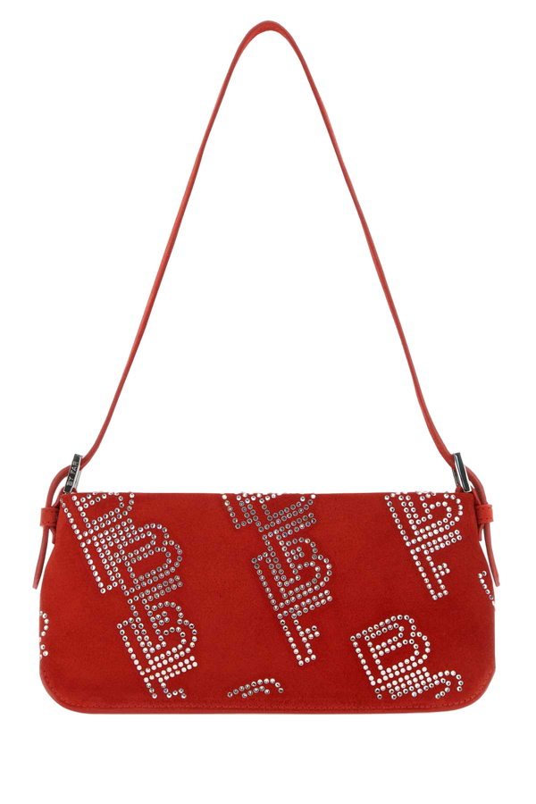 By Far Exterior: 100% Suede shoulder bag in red