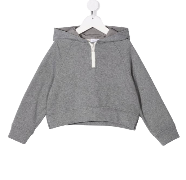 Brunello Cucinelli Outer: Cotton 100%; Lining: Acetate 74% hoodie in grey