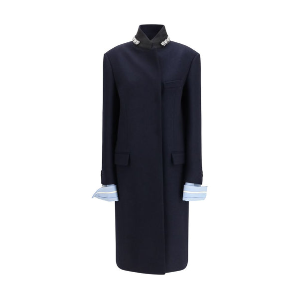 Blue Wool Oves Aries Coat Clothing