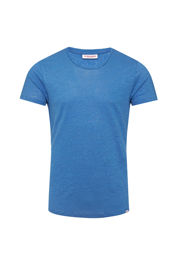 Orlebar Brown 100% Linen t-shirt in blue