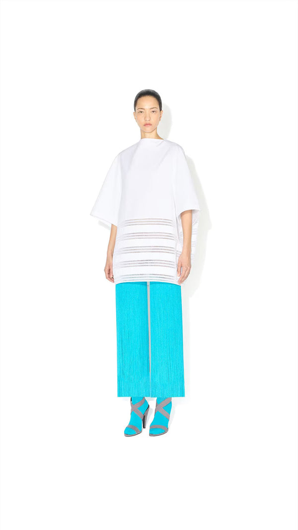 Maison AlaïA Cotton poplin dress in white