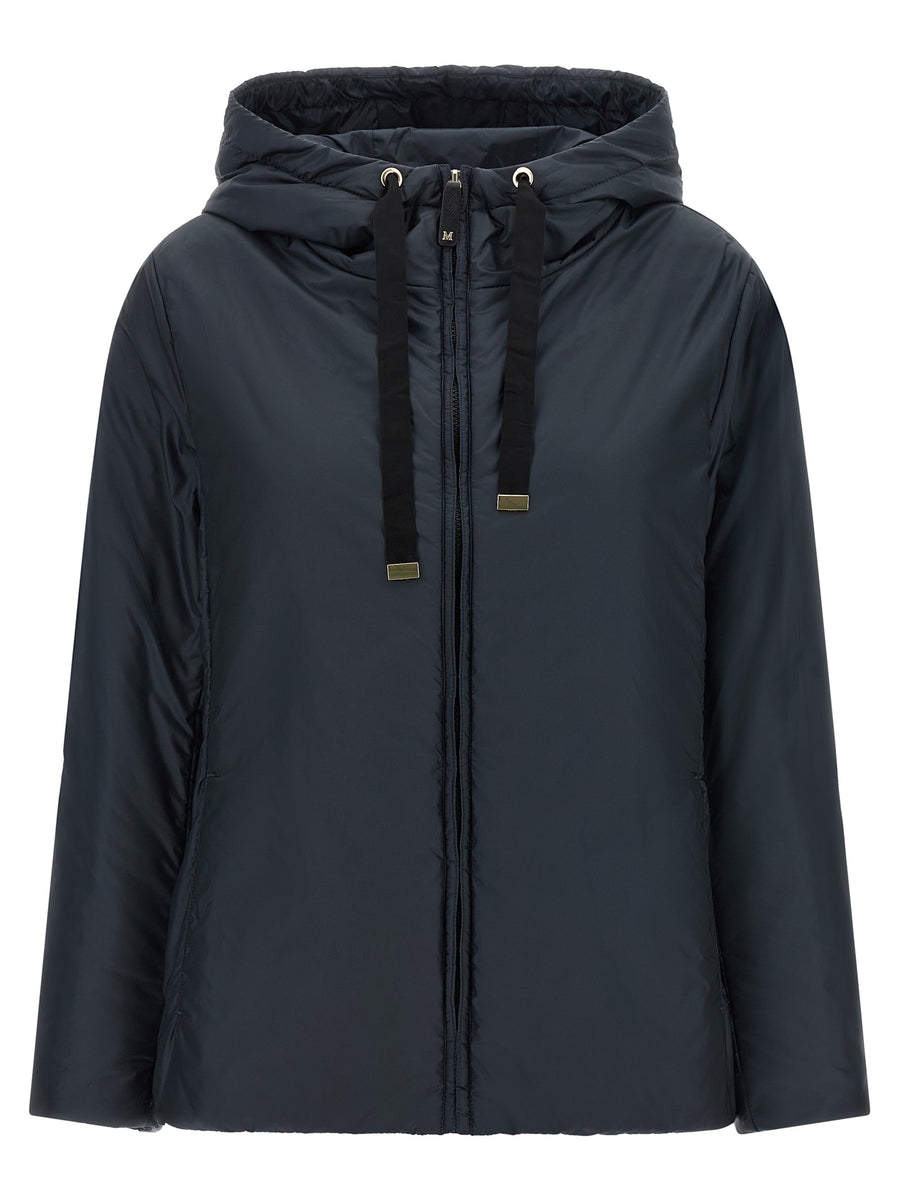 Max Mara 100% polyester down jacket in navy