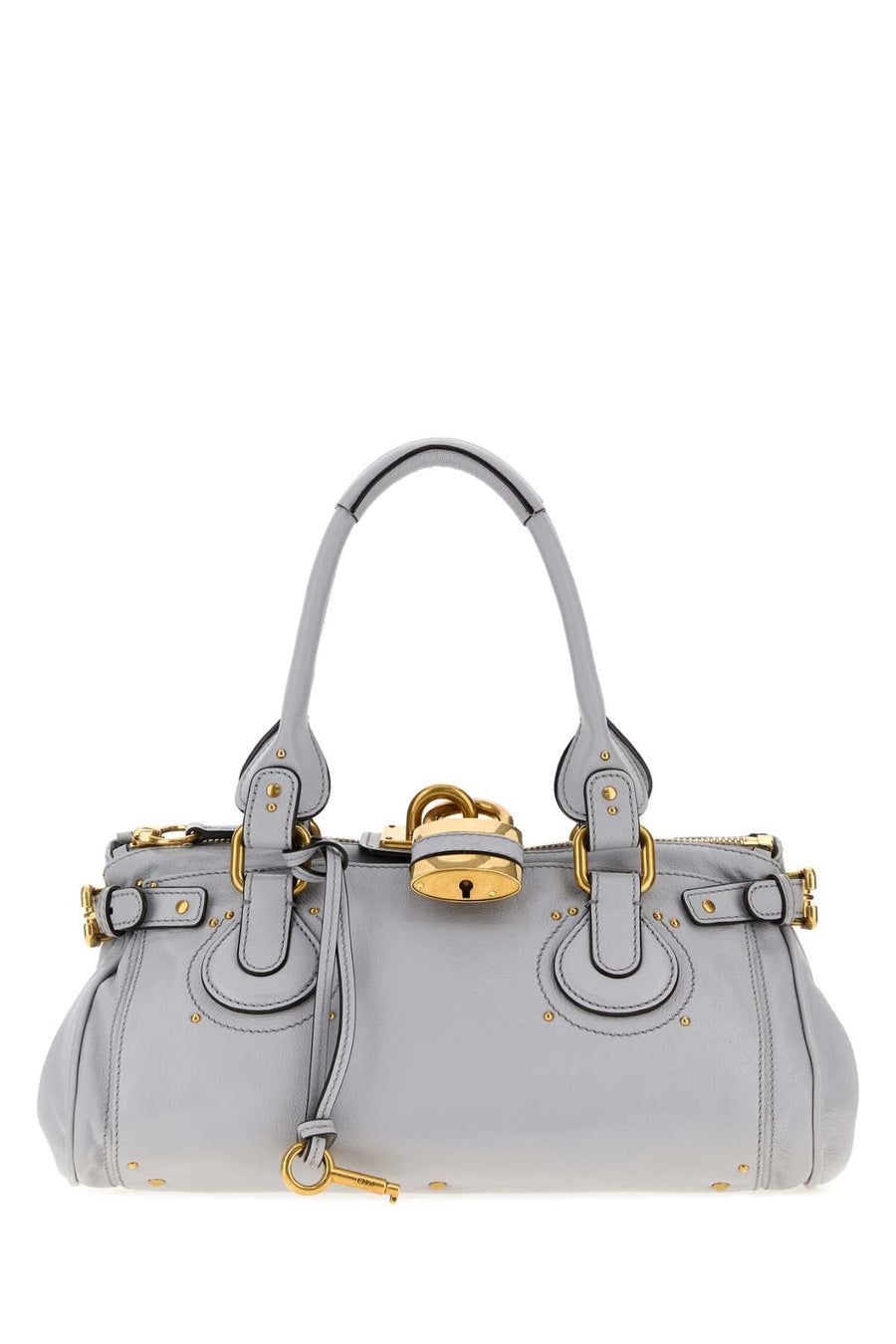 Powder Blue Leather Paddington Shoulder Bag Greyishblue Borse A Mano