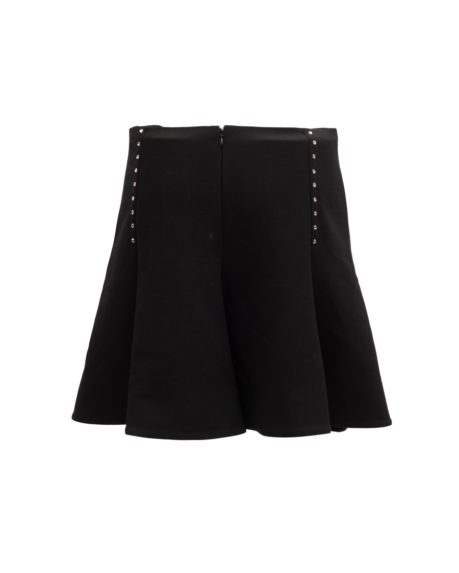 Mini Black Skirt With Gold Details