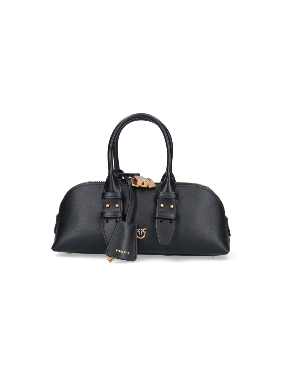 Pinko 100% Leather shoulder bag in black