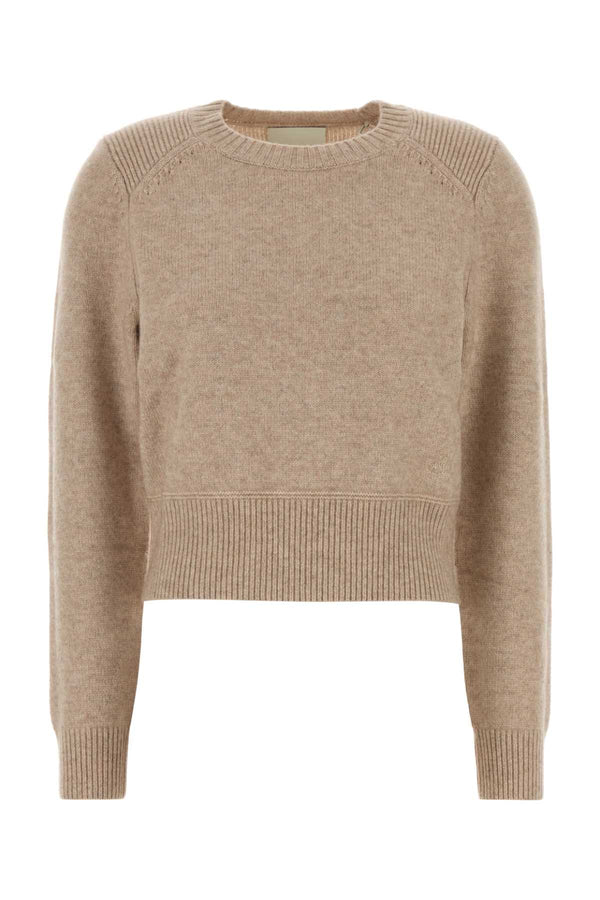 Melange Sand Wool Blend Cornelia Sweater Beige Maglieria