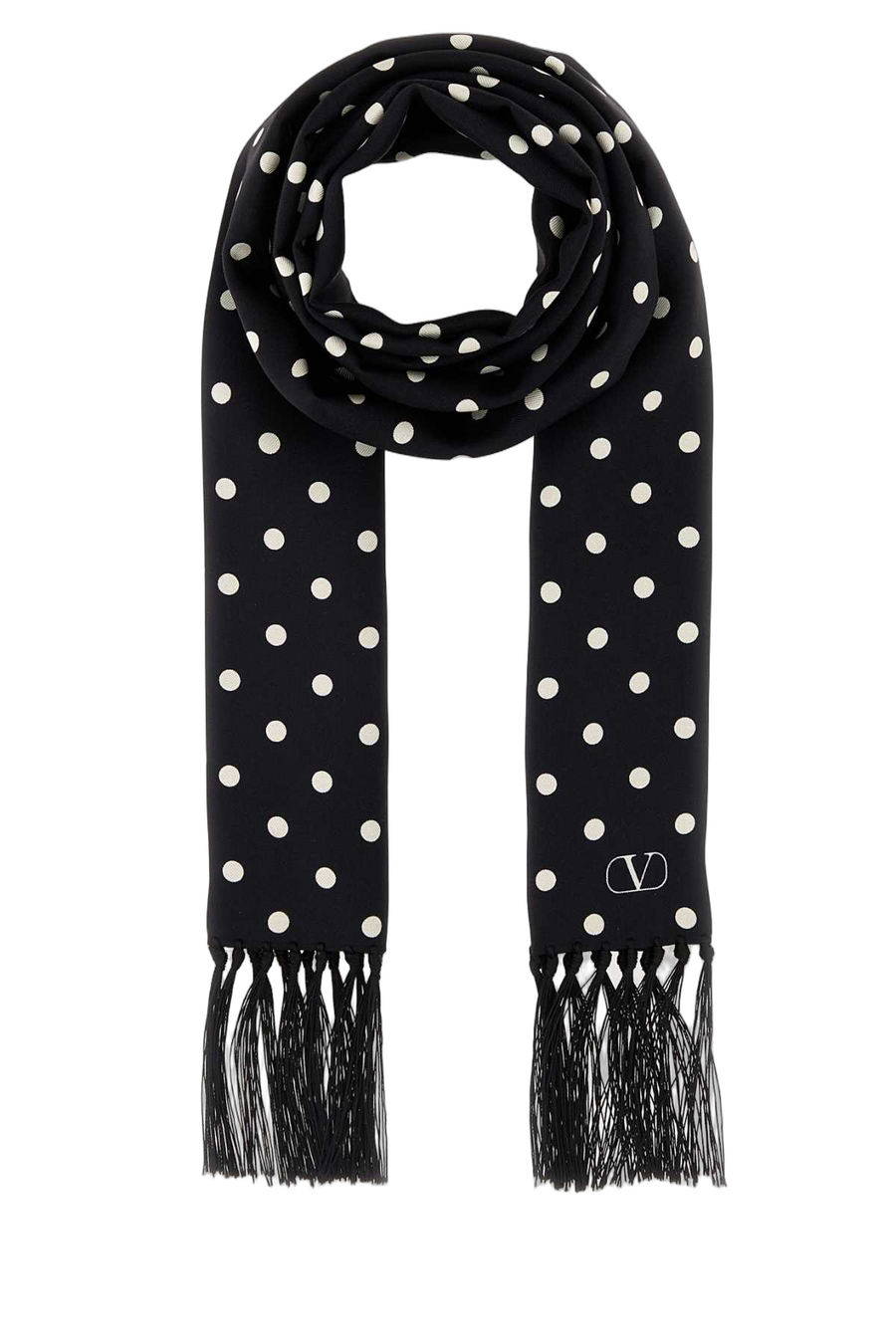 Valentino Garavani 100% Silk scarf in black