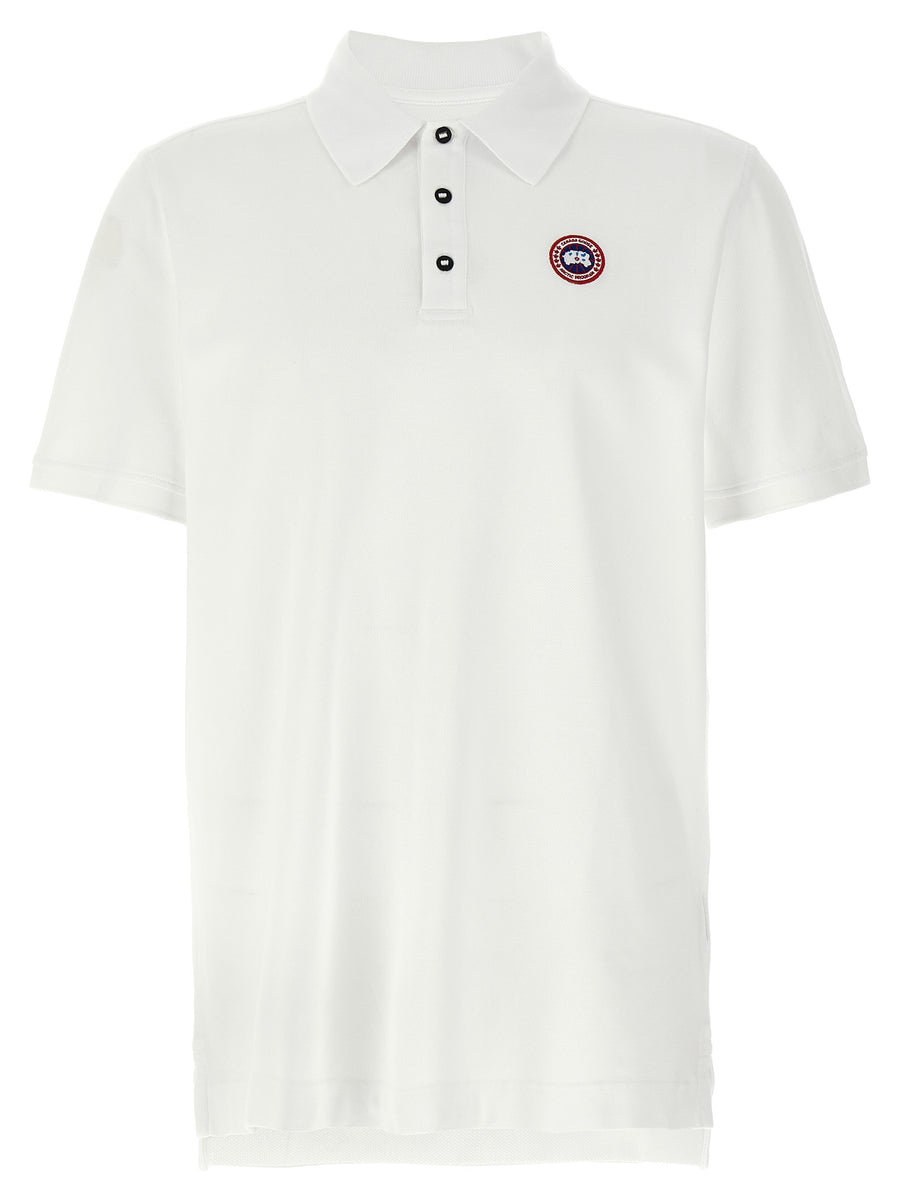 Canada Goose 100% cotton polo shirt in white