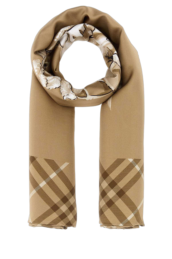 Burberry 100% Silk scarf in beige