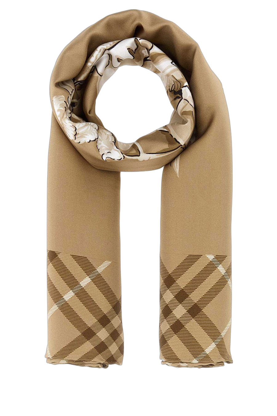 Burberry 100% Silk scarf in beige
