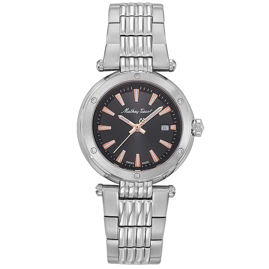Mathey Tissot Stainless steel case watch in black