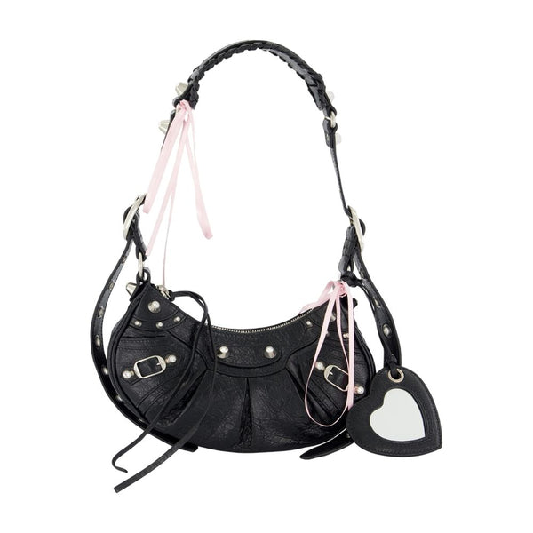 Balenciaga Lambskin shoulder bag in black