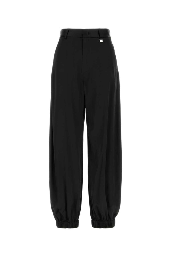 Black Stretch Satin Pant Pantaloni