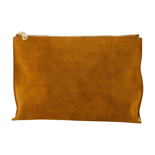 Le Neige Clou Clutch Bag - A.p.c. Leather Camel Brown Cowhide / Clutches