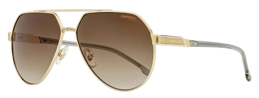Carrera Flex Hinge Pilot Sunglasses 1067-S 2f7ha Gold-Transparent Gray 62mm Gold/transparent Metal/plastic (injected)