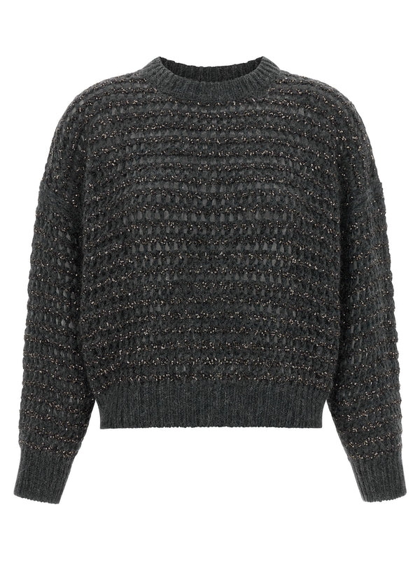Brunello Cucinelli Wool and cashmere blend sweater in gray