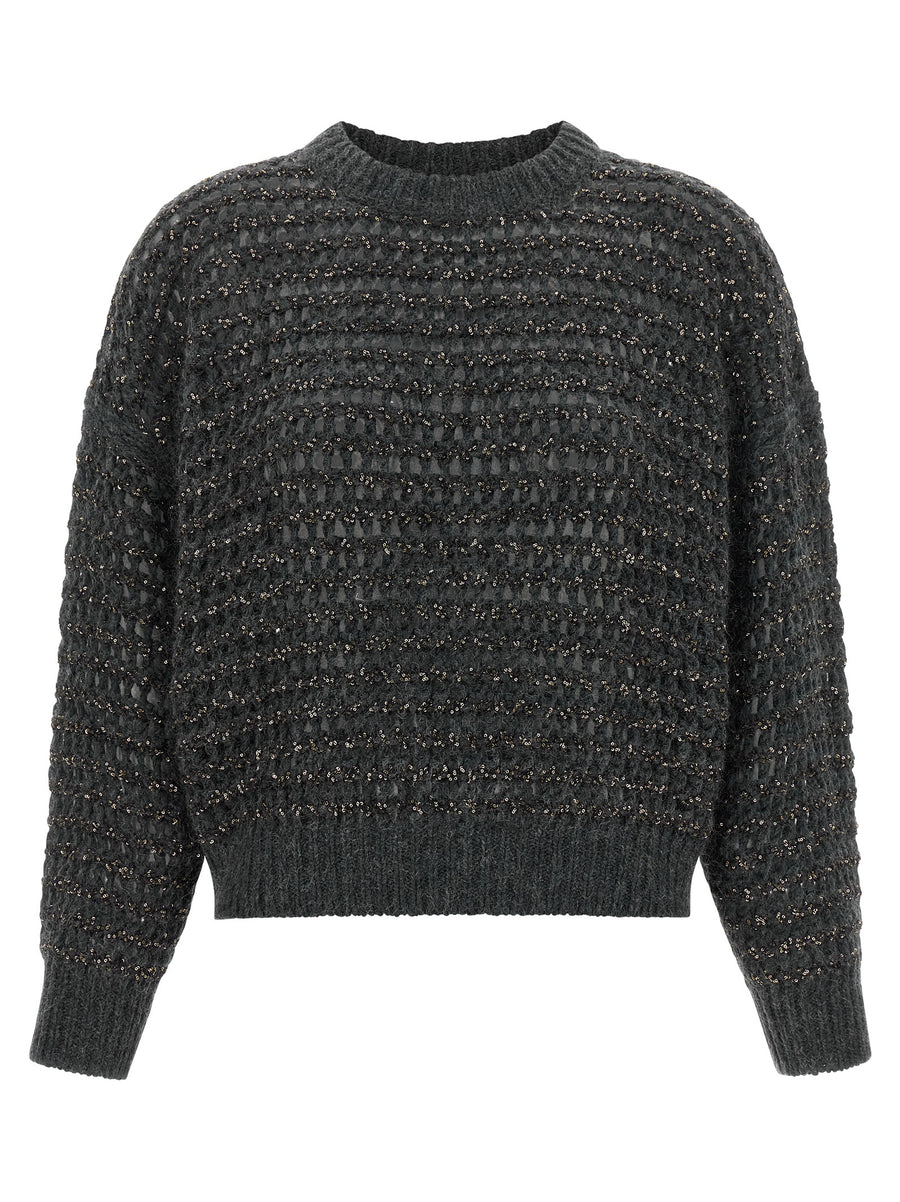Brunello Cucinelli Wool and cashmere blend sweater in gray