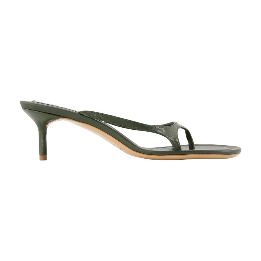 Acne Studios Lambskin heel sandal in green