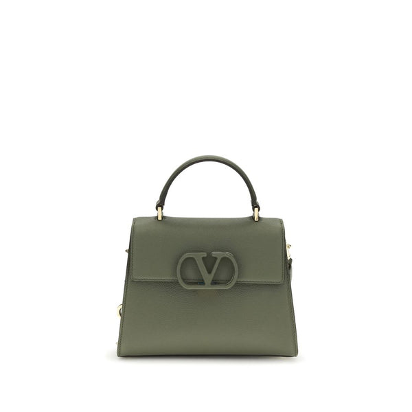 Valentino Garavani 100% Calf Leather Bos Taurus top handle bag in green