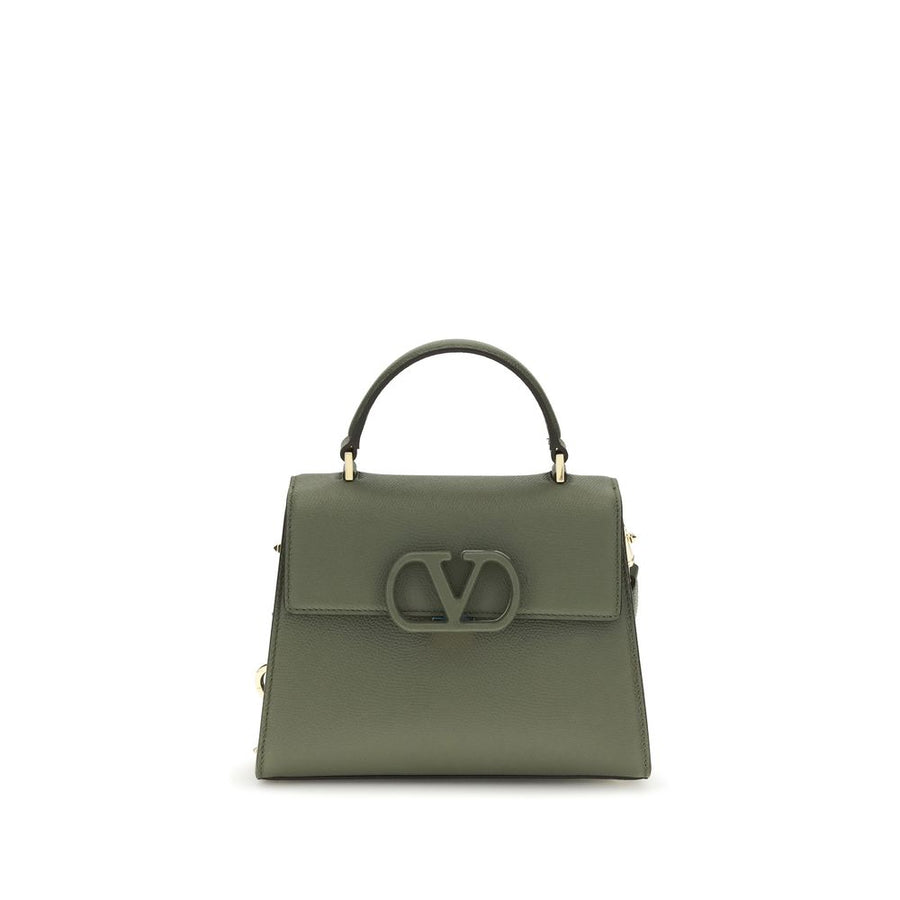 Valentino Garavani 100% Calf Leather Bos Taurus top handle bag in green