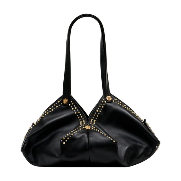 Versace lambskin shoulder bag in black