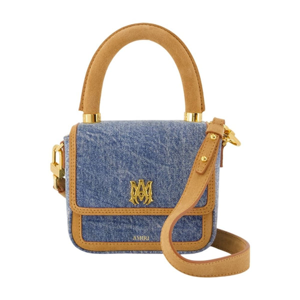 Amiri Cotton top handle bag in blue