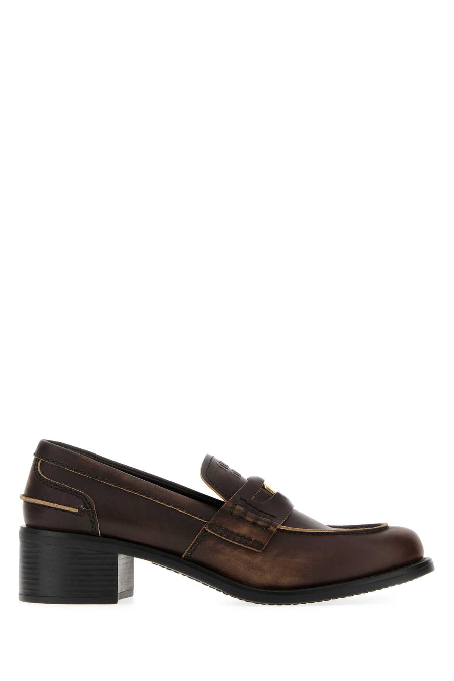 Brown Leather Loafers Ebano Mocassini