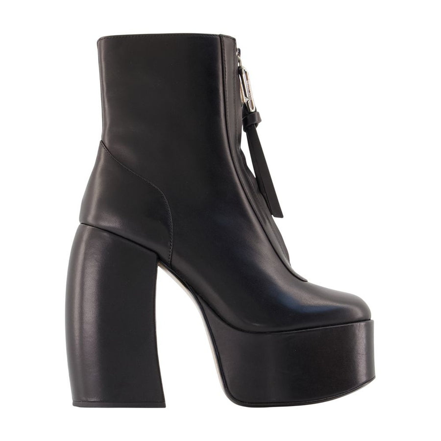 The Gigi Ankle Boots - Marc Jacobs Leather Black Cowhide Shoes / Ankle-boots