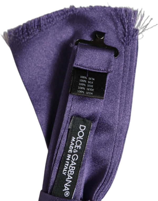 Dolce & Gabbana 100% Silk bow tie in purple