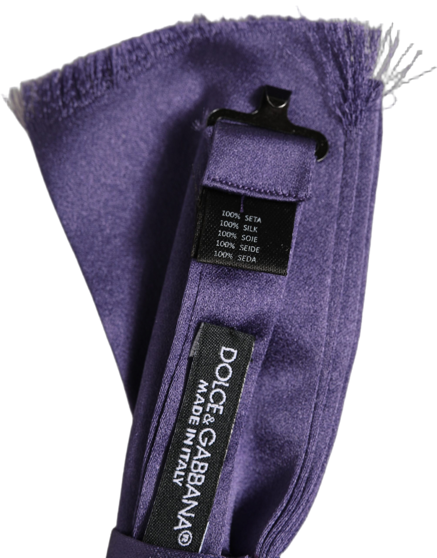 Dolce & Gabbana 100% Silk bow tie in purple